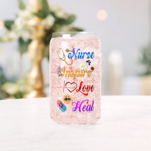 Nurse Barware Inspire Love Heal Med Therapist Can Glass