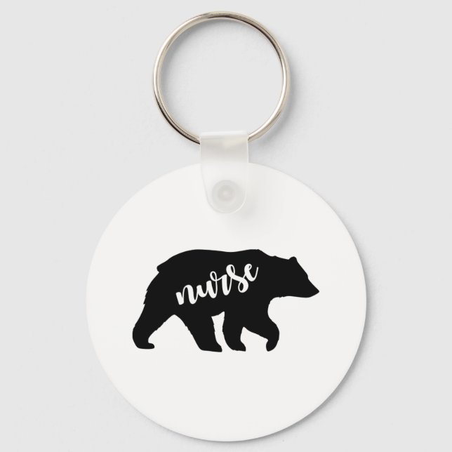 Nurse Bear  Key Ring (Front)