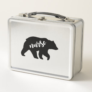Nurse Bear Metal Lunch Box