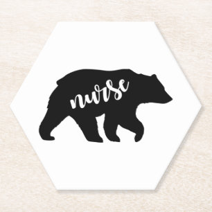 Nurse Bear Paper Coaster