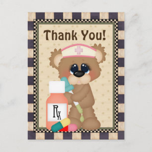 Nurse Bear Thank you postcard