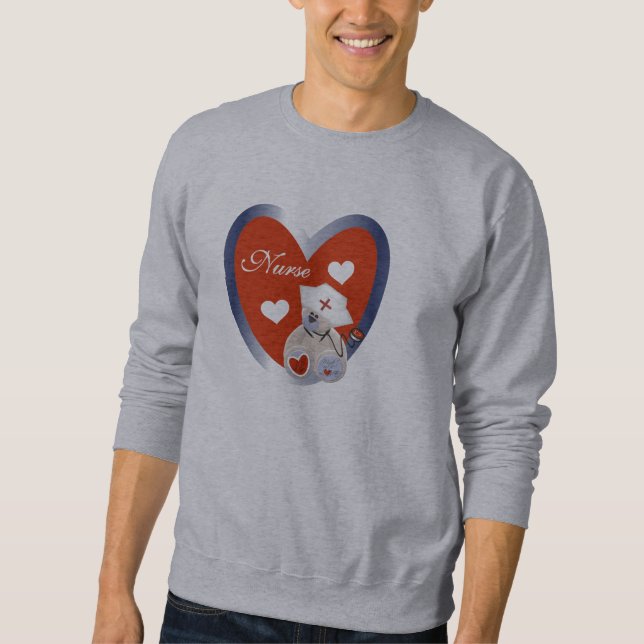 Nurse Bear With Heart T-shirts and Gifts (Front)