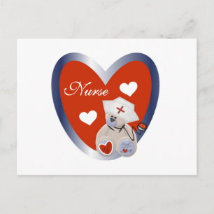 Nurse Bear With Heart T-shirts and Gifts Postcard