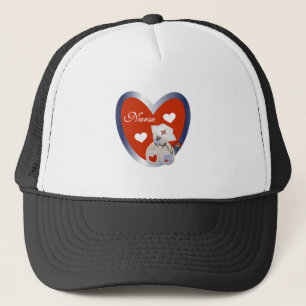 Nurse Bear With Heart T-shirts and Gifts Trucker Hat