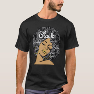 Nurse Black Woman Magic Afro Melanin Queen Black H T-Shirt