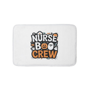 Nurse Boo Crew  Halloween Healthcare Hero  Spooky  Bath Mat
