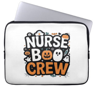 Nurse Boo Crew  Halloween Healthcare Hero  Spooky  Laptop Sleeve