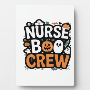 Nurse Boo Crew  Halloween Healthcare Hero  Spooky  Plaque