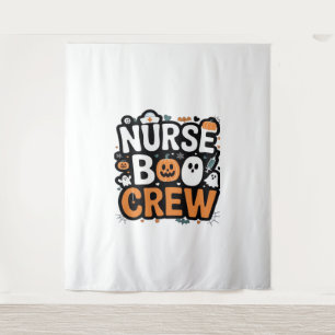 Nurse Boo Crew  Halloween Healthcare Hero  Spooky  Tapestry