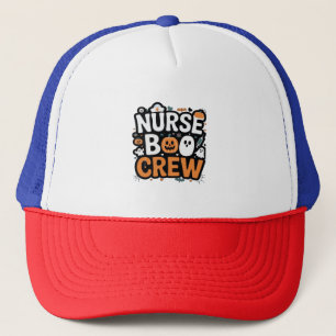 Nurse Boo Crew  Halloween Healthcare Hero  Spooky  Trucker Hat