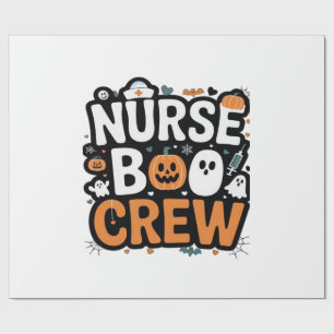 Nurse Boo Crew  Halloween Healthcare Hero  Spooky  Wrapping Paper