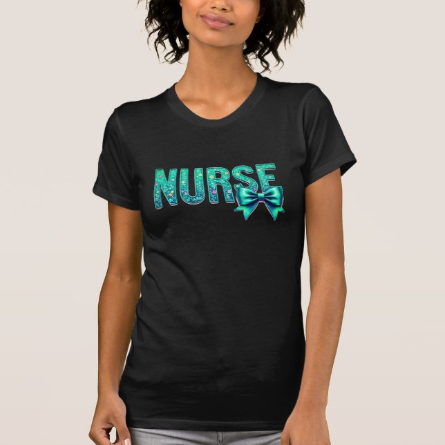 NURSE Bow Design – Elegant Nurse Custom T-Shirt (Front)