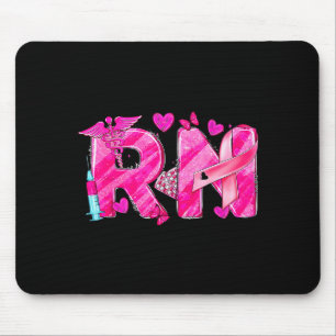 Nurse Breast Cancer Awareness Nk Ribbon Nursing Rn Mouse Pad