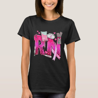 Nurse Breast Cancer Awareness Pink Ribbon Nursing T-Shirt