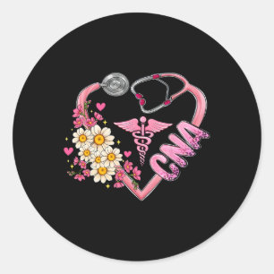 Nurse Breast Cancer Month Cna Certified Nursing Is Classic Round Sticker