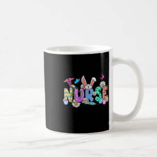 Nurse Bunny Ears Egg Stethoscope Cute Easter Scrub Coffee Mug