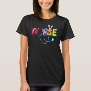 Nurse Bunny Egg Nursing Women Girls Easter Day Nur T-Shirt