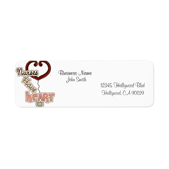 Nurse Business Address Label Return Address Label (Front)