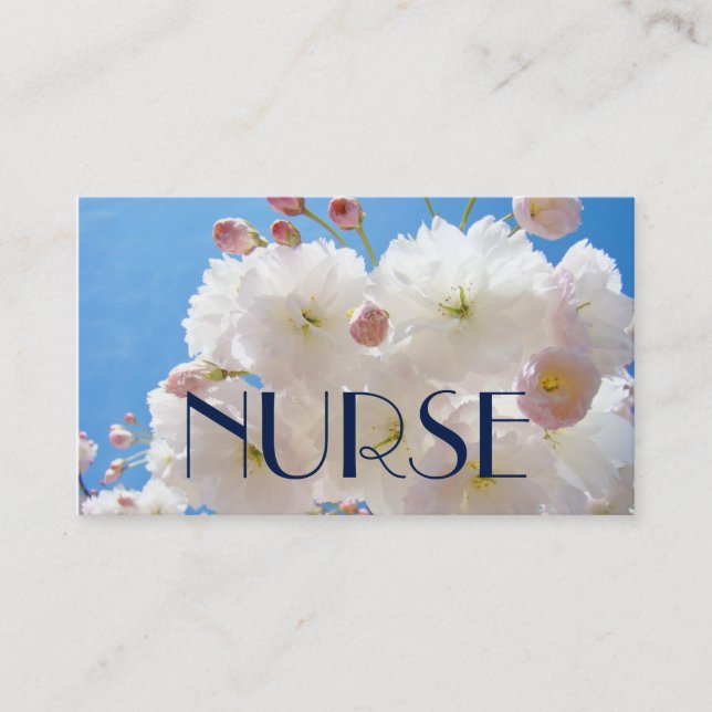 NURSE business cards Blossoms Nursing Nurses (Front)