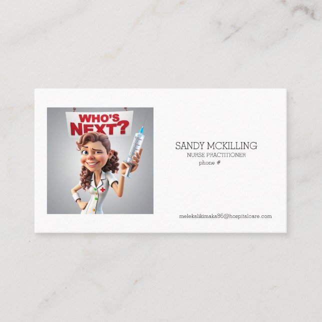 "NURSE BUSINESS CARDS" CARD (Front)