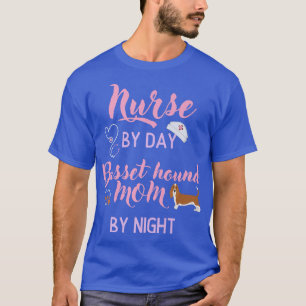 Nurse By Day, Basset Hound Mum By Night398 T-Shirt
