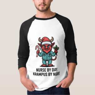 Nurse by Day Krampus by Night Nursing Nurse T-Shirt