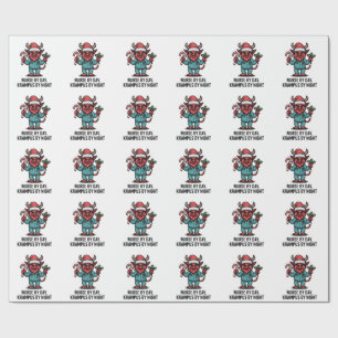 Nurse by Day Krampus by Night Nursing Nurse Wrapping Paper
