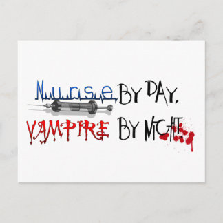 Nurse by day, Vampire by night Postcard