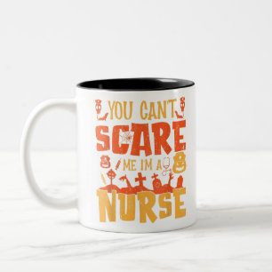 Nurse By Day Witch By Night Funny Halloween Women Two-Tone Coffee Mug