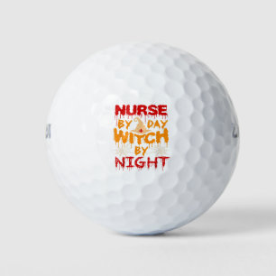 Nurse by Day Witch by Night Golf Balls