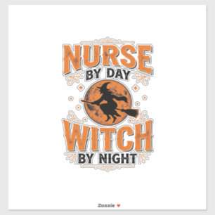 Nurse by Day Witch by Night Halloween Design_1