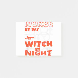 Nurse By Day Witch By Night Halloween Pumpkin Spic Post-it Notes