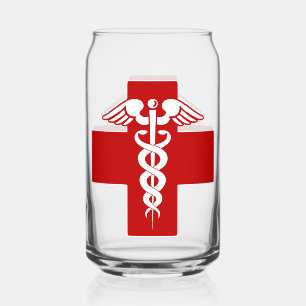 Nurse Caduceus Can Glass