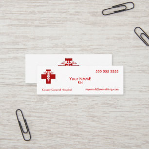Nurse Caduceus Mini Business Card