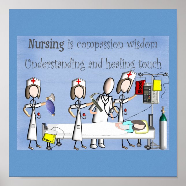 Nurse Canvas Art "Compassion & Wisdom" Poster (Front)