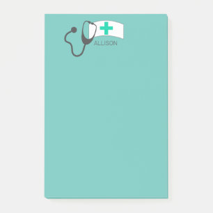 Nurse Cap Medical Stethoscope Personalized Post-it Notes