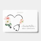 Nurse Caregiver Health Floral Stethoscope