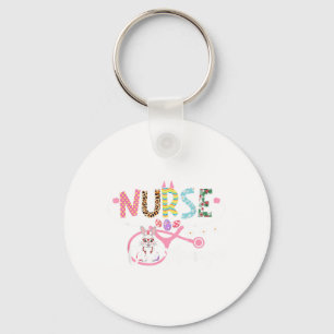 Nurse Case Manager Easter Bunny Egg Stethoscope Key Ring