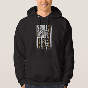Nurse Case Manager Stehoscope Usa American Flag Le Hoodie