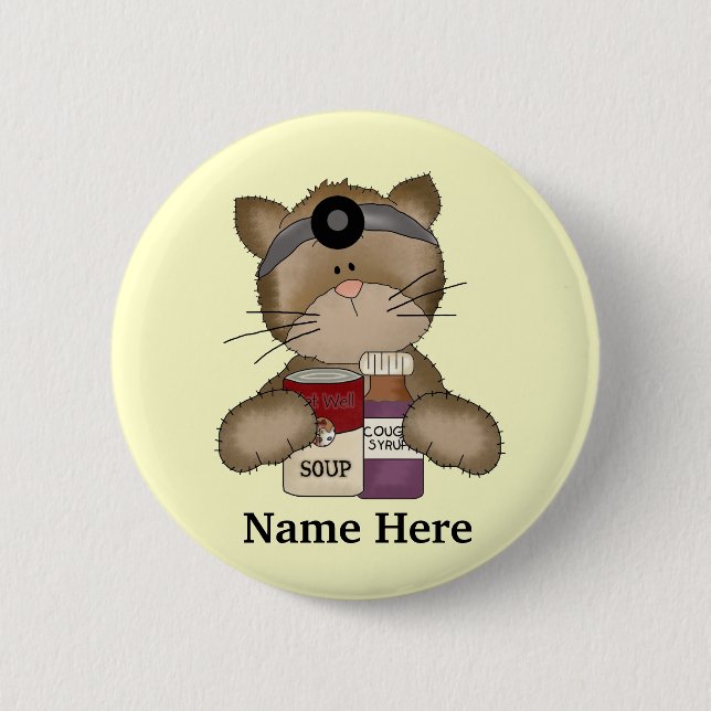 Nurse Cat Button (Front)