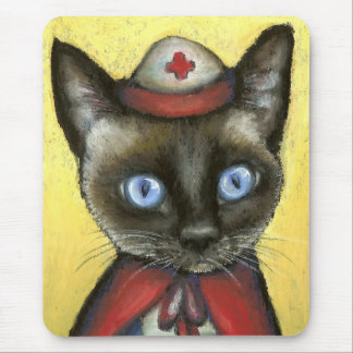 Nurse cat mouse pad