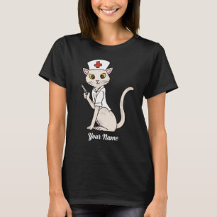 Nurse Cat - White Kitty Nurse Cat Lover T-Shirt