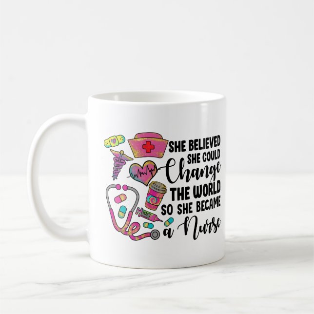 Nurse Change the World Large Coffee Mug (Left)