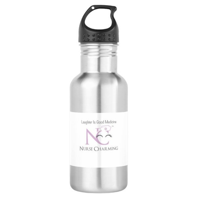 Nurse Charming Stainless Steel Water Bottle (Front)