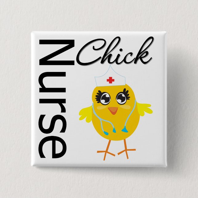 Nurse Chick 15 Cm Square Badge (Front)