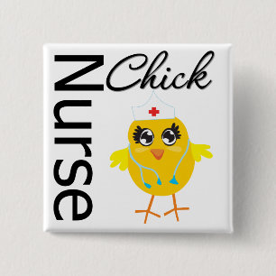 Nurse Chick 15 Cm Square Badge