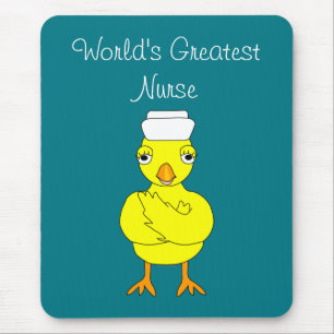 Nurse Chick Arms Folded Mouse Pad