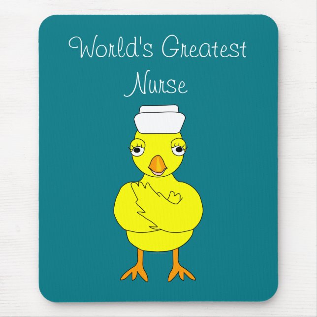 Nurse Chick Arms Folded Mouse Pad (Front)