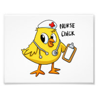 Nurse chick cartoon | choose background colour