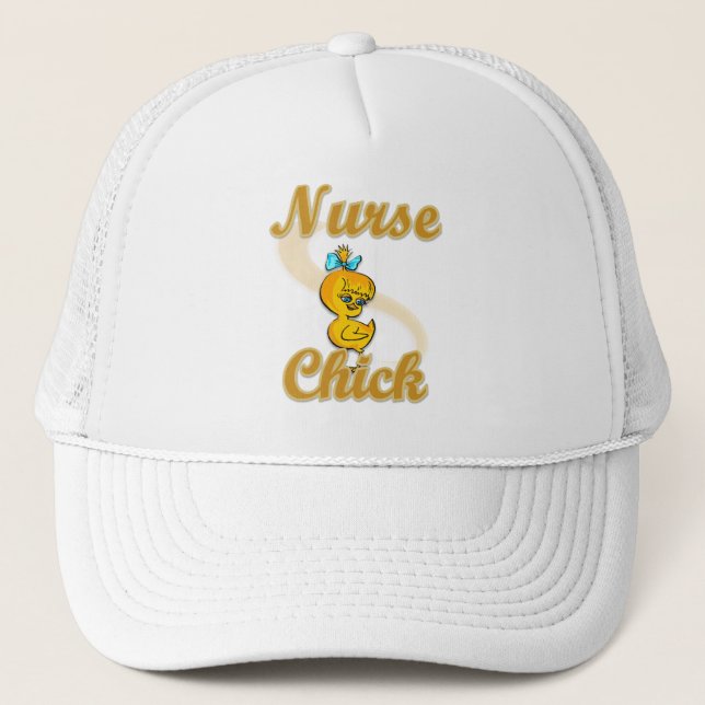Nurse Chick Trucker Hat (Front)